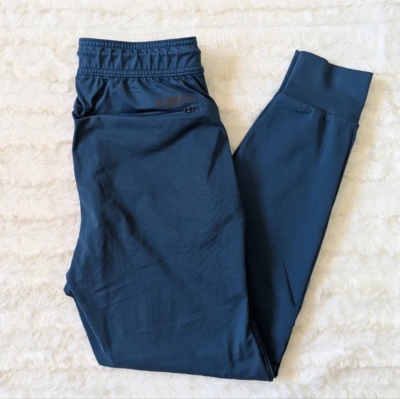 American Eagle Blue Joggers Relaxed Fit Elastic Waist - Picture 2 of 3